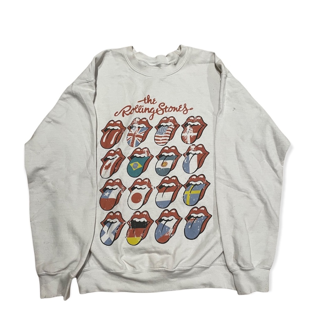 Rolling stones around the world logo crewneck